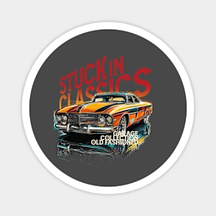 Stuck in classic car Magnet